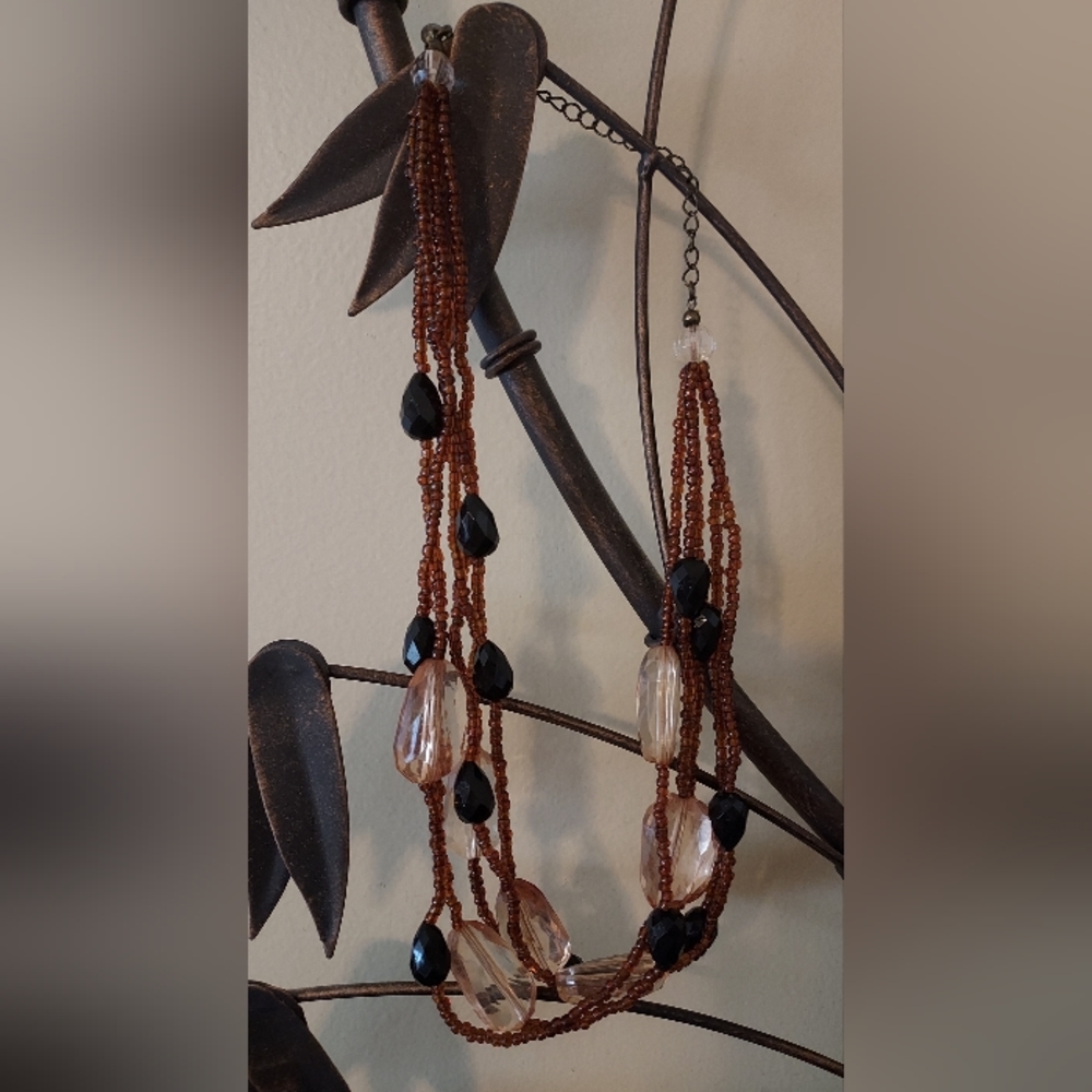 Vintage beaded 5 strand necklace